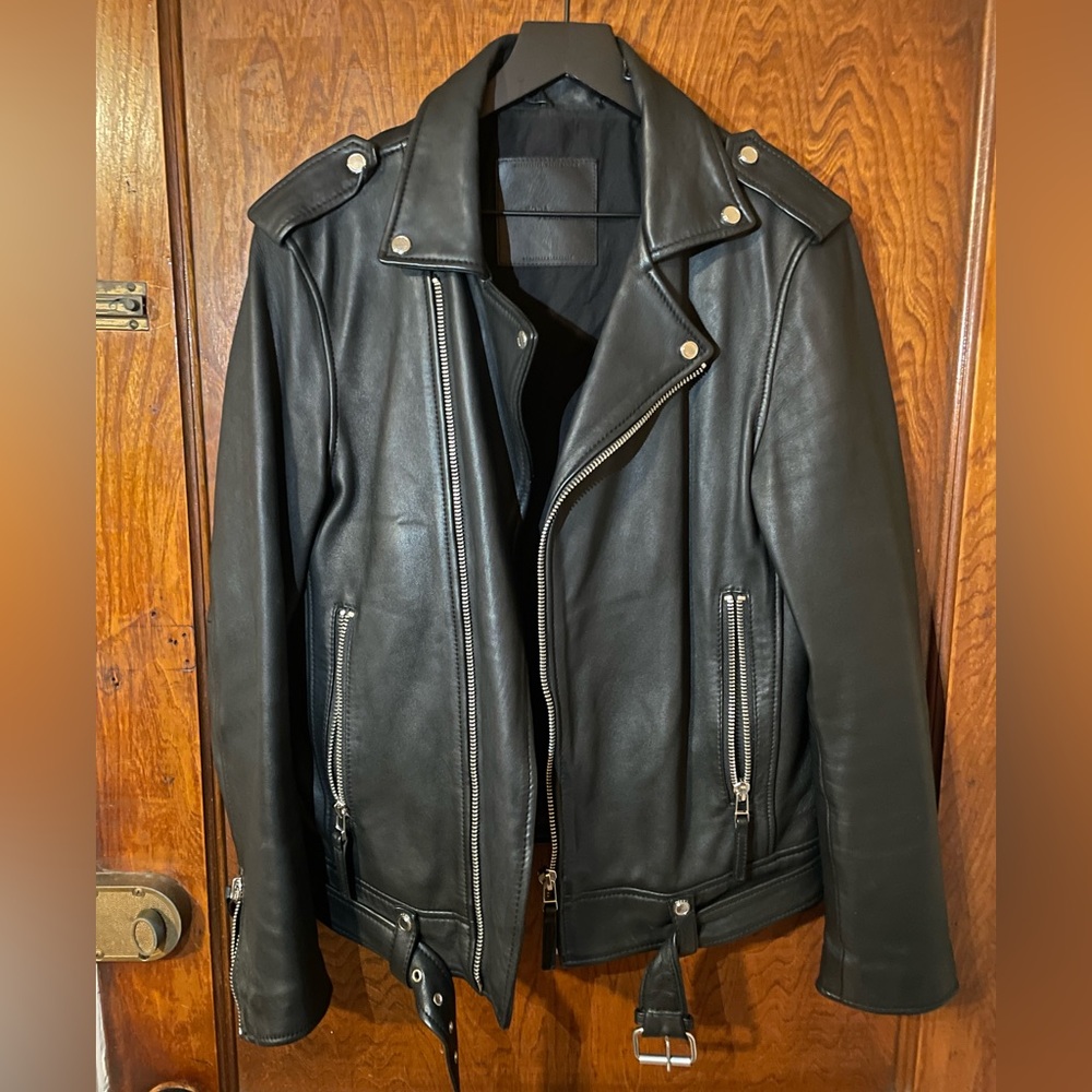 BODA SKINS “Voyager” leather motorcycle jacket unisex women’s L/men’s M